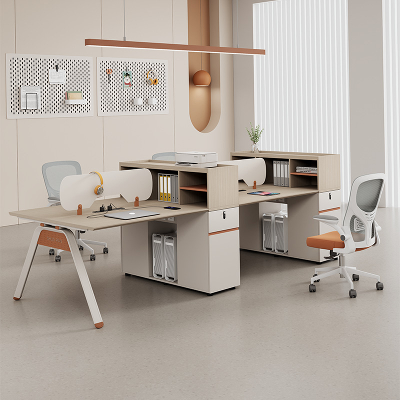 Fashionable and Simple Modern Office Desk Staff Desk and Chair Multi-Person Combination Card Holder Financial Computer Desk with Socket Fashionable and Simple Modern Office Desk Staff Desk and Chair Multi-Person Combination Card Holder Financial Computer Desk with Socket