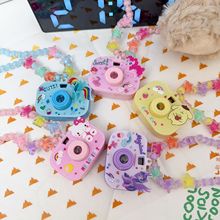 趣味卡通投影仿照相机儿童串珠项链首饰女孩可爱发光玩具生日礼物