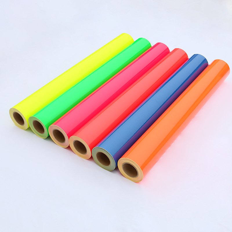 Película fluorescente Xinlang, adhesivo instantáneo para decoración de carrocería de coche, película con letras decorativas, adhesivo fluorescente autoadhesivo.