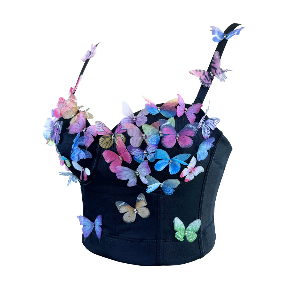 Women's Bandeau Tank Tops Vacation Sexy Butterfly display picture 2