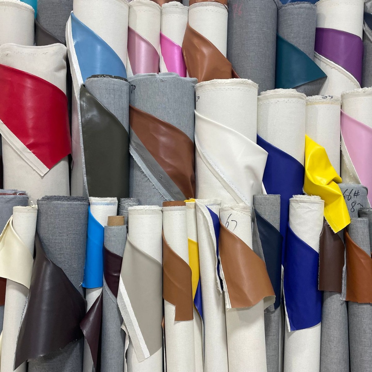 现货批发 PU纳帕纹人造PU皮革软包鞋材PU皮革