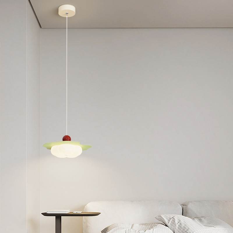 2024 nuevo estilo moderno minimalista frijoles creativos flores del dormitorio principal cama pequeña lámpara de cama