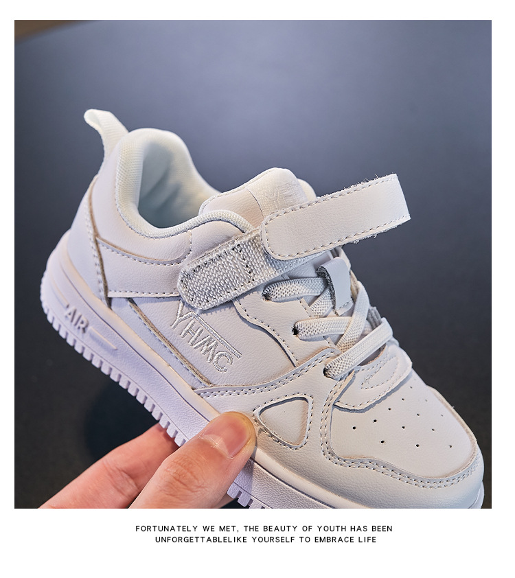 Children's Board Shoes Genuine Leather 2023 Spring and Autumn New Boys' Sports Shoes Casual Low Top Soft Sole Girls'_voghion.com
