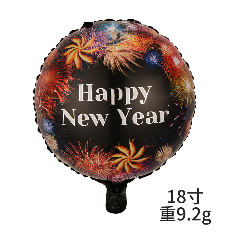 Decoración de fondo de Año Nuevo, globos de aluminio, marco de fotos con botella de FELIZ AÑO NUEVO, decoración de fiesta, arreglo de globos