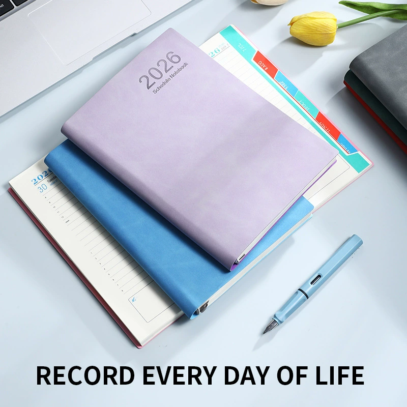 2026 расписание, трансграничная английская версия, ежегодный календарь, экспортный блокнот, запись эффективности работы, план, книга, блокнот