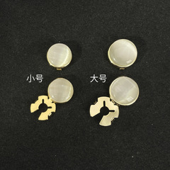 cufflinks round natural opal cufflinks DIY handmade creative logo men's shirt button box French style