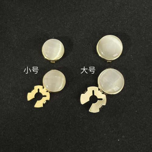 cufflinks round natural opal cufflinks DIY handmade creative logo men's shirt button box French style