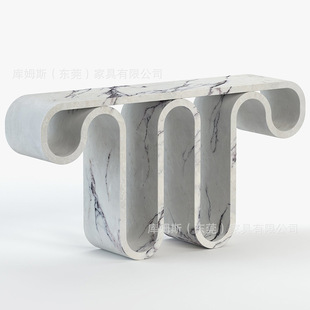 Natural Marble Entrance Table Designer Villa Living Room Home Minimalist Light Luxury Simple Wall Side Table