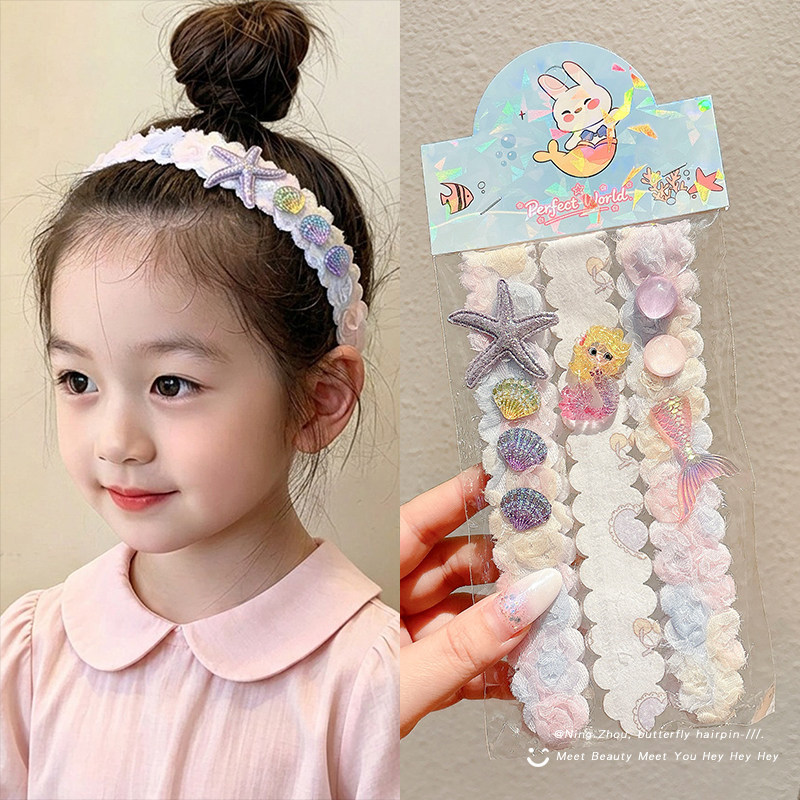 Magic hair tape for fixing hair, cute children's face-washing headband, hairband for girls, bangs and stray hair organizer