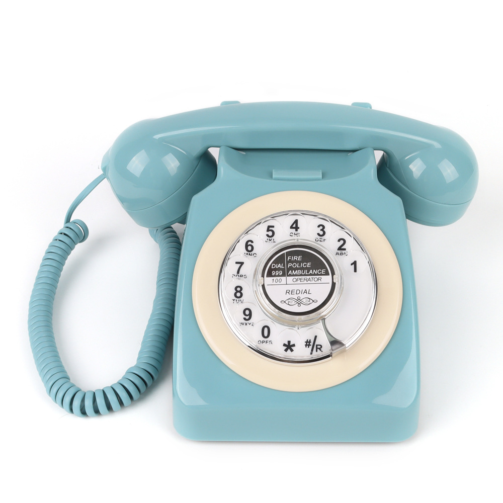 Teléfono retro transfronterizo, teléfono de botón, teléfono fijo, para habitación de huéspedes, oficina, teléfono móvil para el hogar, hotel, estilo antiguo