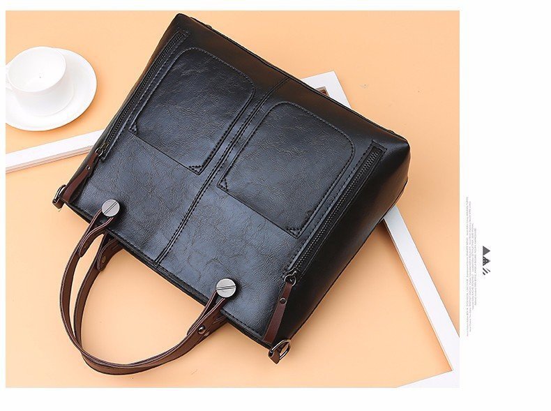 New retro European and American trend women's handbags, single-shoulder bags, crossbody bags, oil-leather cross-border one-piece shipping worldwide undefined