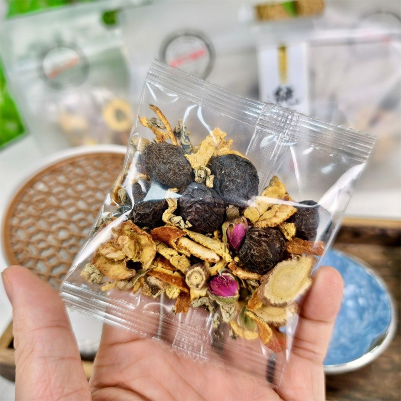 Dark Plum & Lotus Leaf Tea (Wu Mei He Ye Cha) — Sugar-Free Freeze-Dried Herbal Blend key features