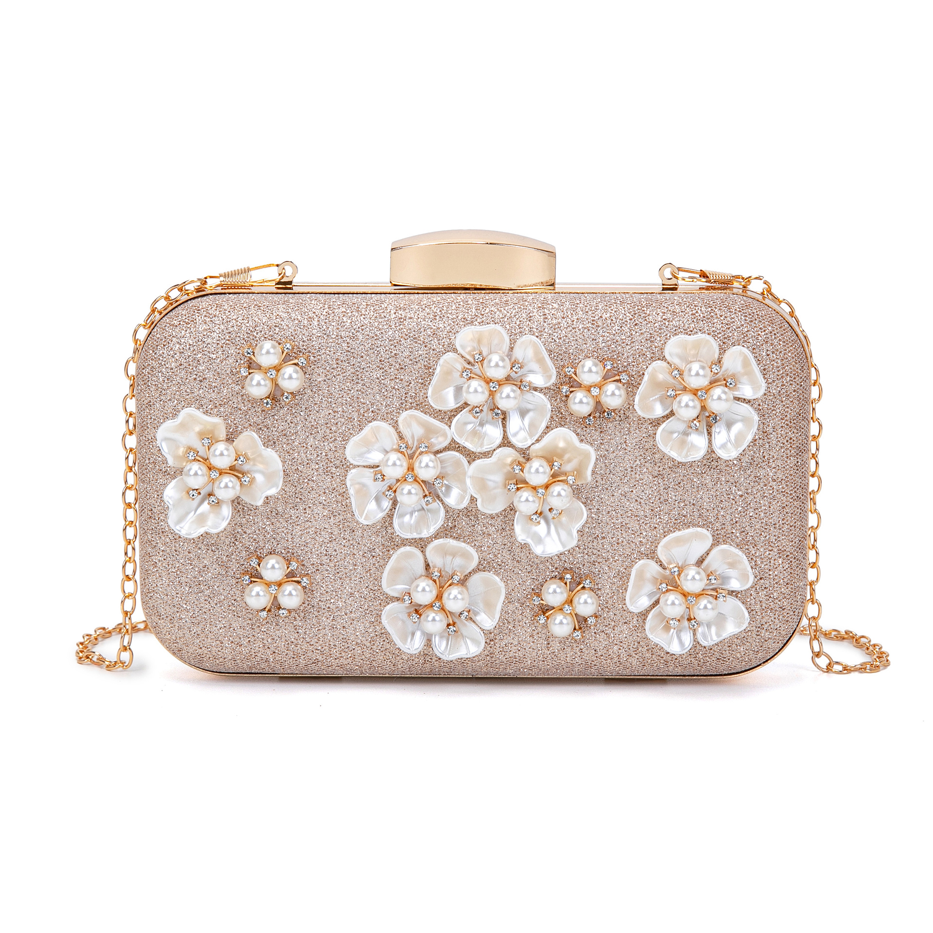 Damas flores bolsas de cena diseño floral de gran capacidad floral bolsas de cena de hombro bolsas de cena un cabello