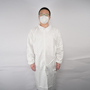 Factory Customized Sf Non-Woven Breathable Membrane 50g Disposable Protective Clothing Visit Clothing Dustproof Clothing Wholesale Supply