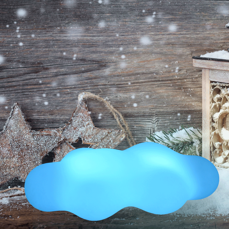 户外LED发光云朵凳商场广场公园景区休息等候椅商业美陈休闲座椅|ru