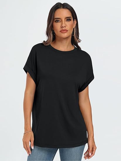 Damen T-shirt Mit Rundhalsausschnitt Für Den Sommer Locker_voghion.com