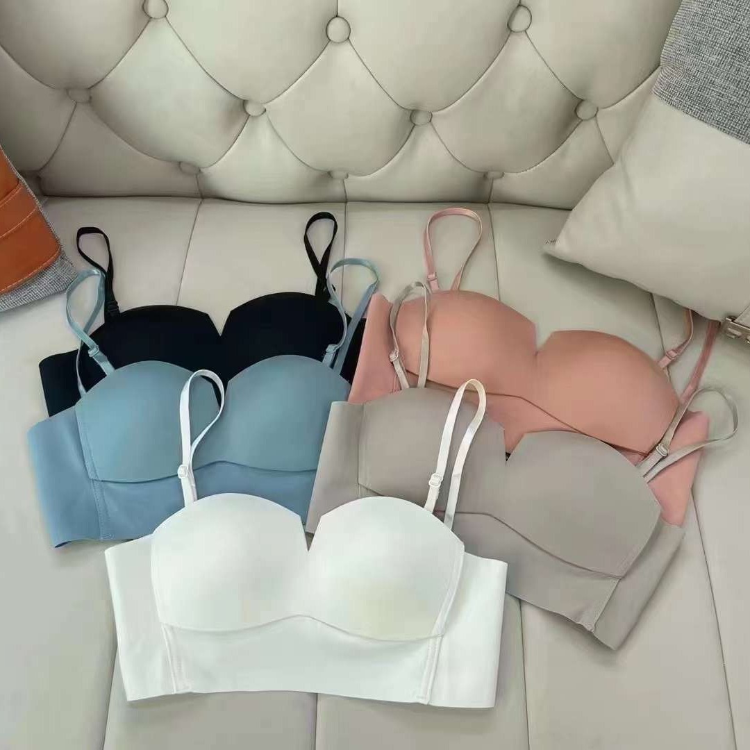 Nueva celebridad en línea Live Girl push up ropa interior tubo superior anti-exposición sin costuras Sujetador push up