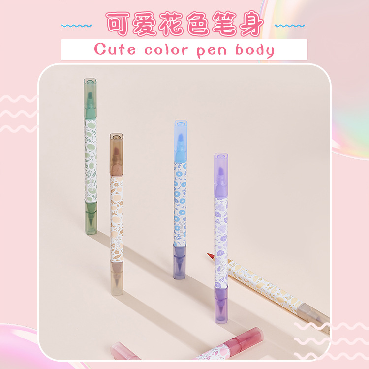 Bolígrafo resaltador de té con leche Bolígrafo de marcado de color Bolígrafo de gran capacidad para estudiantes Bolígrafo multicolor especial para tomar notas