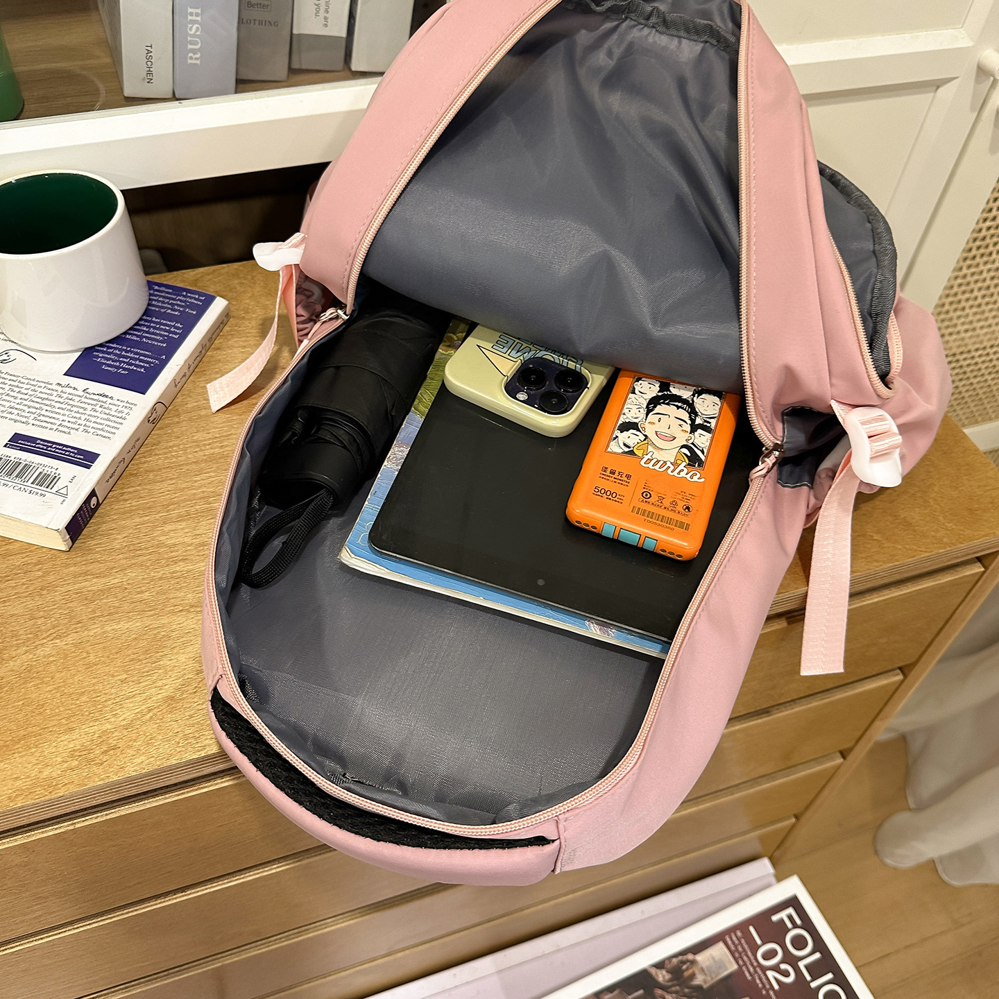 Dulce mochila del campus JIAYISTAR estudiantes de secundaria secundaria viajes ociosos de gran capacidad mochila multicapa