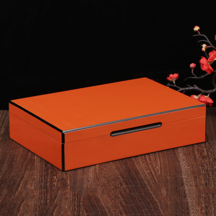 钢琴烤漆木盒定 制铁罐装大红袍茶叶盒金骏眉包装盒半斤通用礼盒