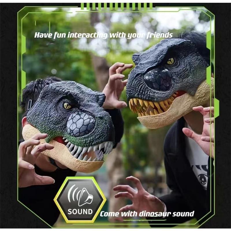 Dinosaurio simulación máscara eléctrica tocado Tyrannosaurus luz se llamará horror máscara inteligente casco niños y niñas juguete