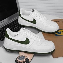 空军一号男女款低帮油绿板鞋男鞋运动休闲透气情侣AF1小白鞋女款