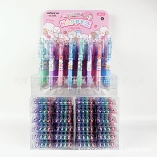 Timeout New CS-G185 HAPPY Wang Series 0.5mm Large Pen Clip Press Style Gel Pen Gift Display Rack