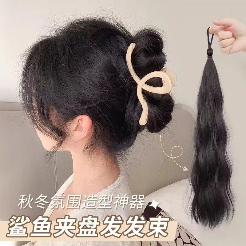 Bolas de cabello auto-enrollables cabello rizado simulado brotes de cabello flojo aumento de cabello flojo cabello anillo de cabello falso