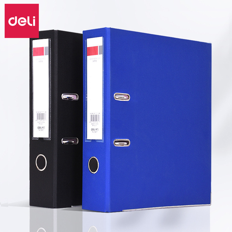 Deli Quick Clip Folder 2inch 3inch Cardboard File Folder A4 Paper Document Holder 2-Hole D-Ring Binder Stationery Wholesale Storage