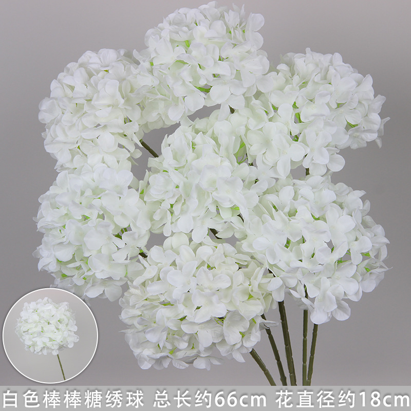 Bodas de flores de seda de imitación blanca flores falsas decorativas floral sala de bodas floral hogar ramo único camino de introducción de flores