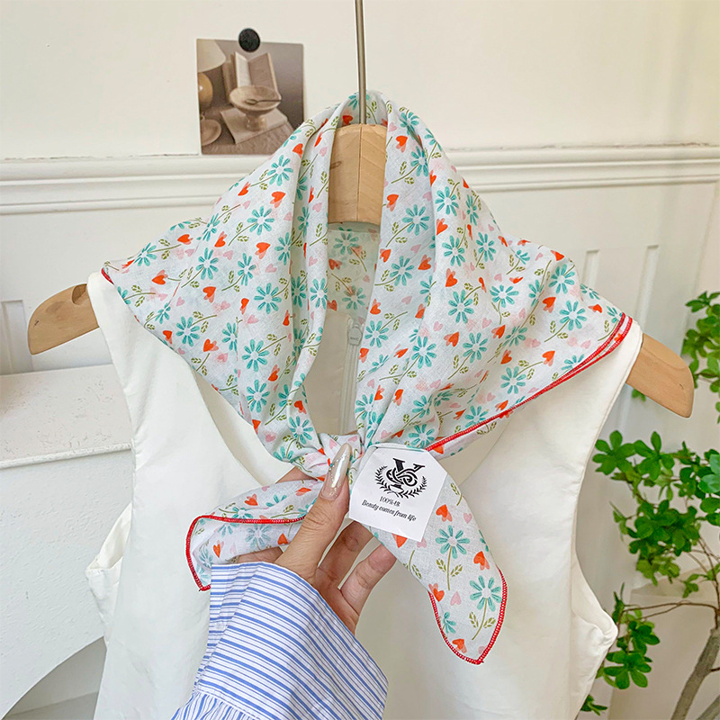 70*70 algodón suave y lino agradable para la piel transpirable 100% algodón protector del cuello bufanda cuadrada pañuelo todo fósforo nuevo bufanda bufanda de seda mujer