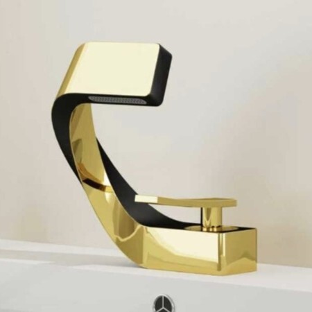 Cross-border copper hot and cold basin faucet gun gray black white rose golden waterfall washbasin toilet wash basin