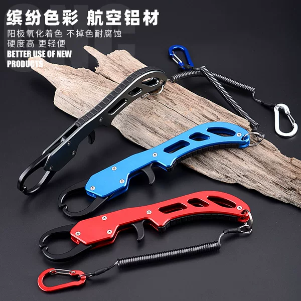 Aluminum alloy fish controller multifunctional fish mouth clip outdoor Road Asian control fishpliers fishing extraction catch fishpliers spot wholesale