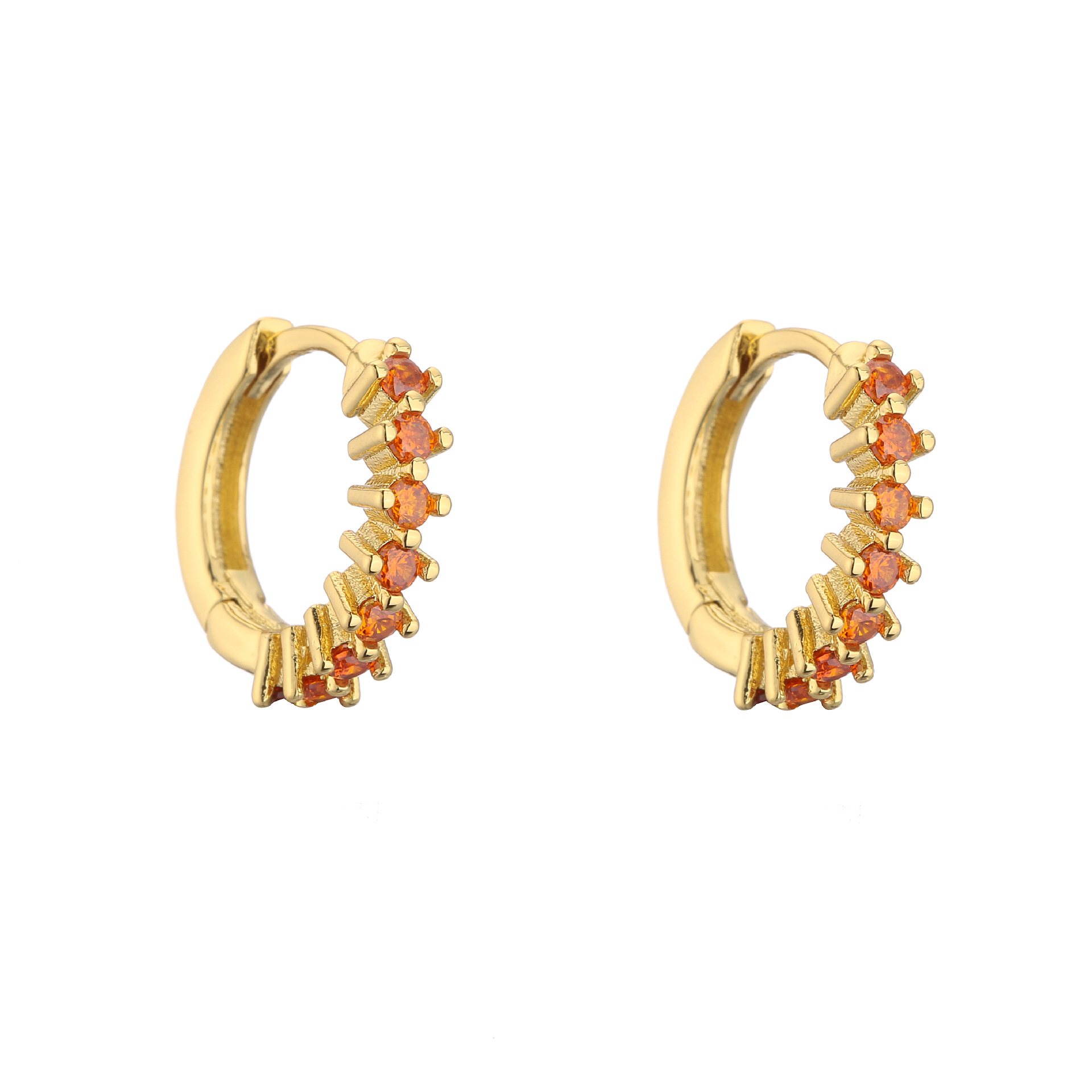5g Weight Zircon Inlay Material Earrings Classification Copper Material Geometric Pattern Women'S Gender Plating Design Fashion Style Rose Red, White, Purple, Green, Yellow, Black Color Fashion Geometric Plating Copper Zircon Earring Sets 7