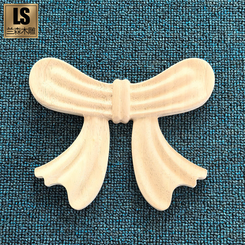 東陽の木彫りのヨーロッパ式の実木の彫刻のレリーフのパッチのフランス式の復古の蝶結びの彫刻の木片の背景の壁の花|undefined