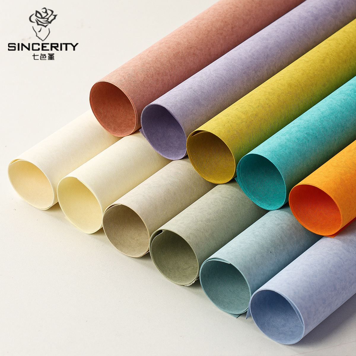 Siete colores cordier fácil de moldear importación de alta calidad fibra larga engrosado papel de embalaje floral ramo de embalaje material de tienda de flores