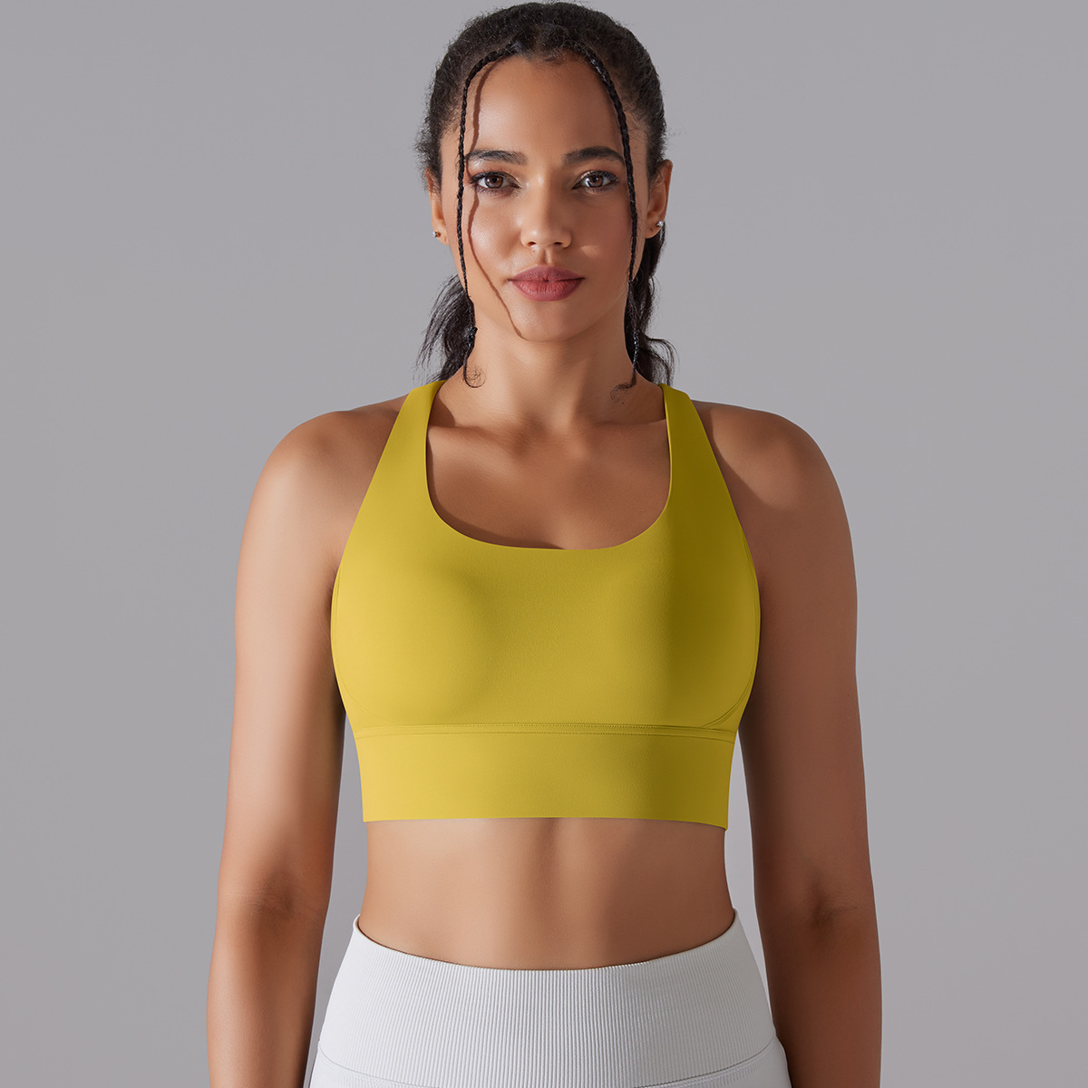 127g Weight Sleeveless Sleeve Length Nylon, Spandex Fabric Type Short Top Length Halter Crisscross Tank Tops Type Fitness, Yoga Occasion U Neck Neckline Solid Color Pattern Sports Style Sports Solid Color Nylon Spandex U Neck Active Tops Halter Crisscross Tank 108