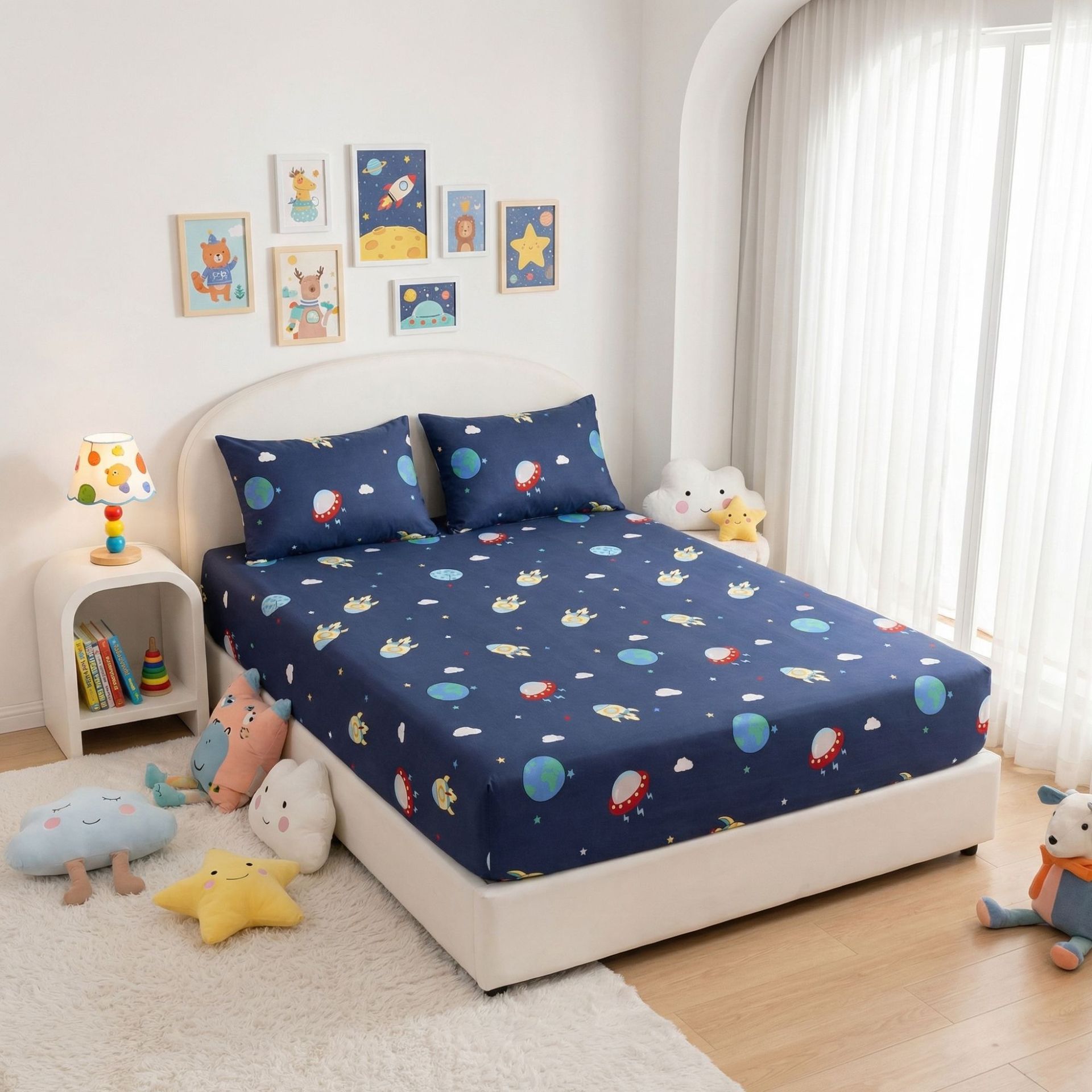 Funda de cama fija Colcha Simmons Cubierta protectora Cubierta de polvo Colchón Cubierta de cama individual Doble individual Sábana de cama antideslizante transfronteriza