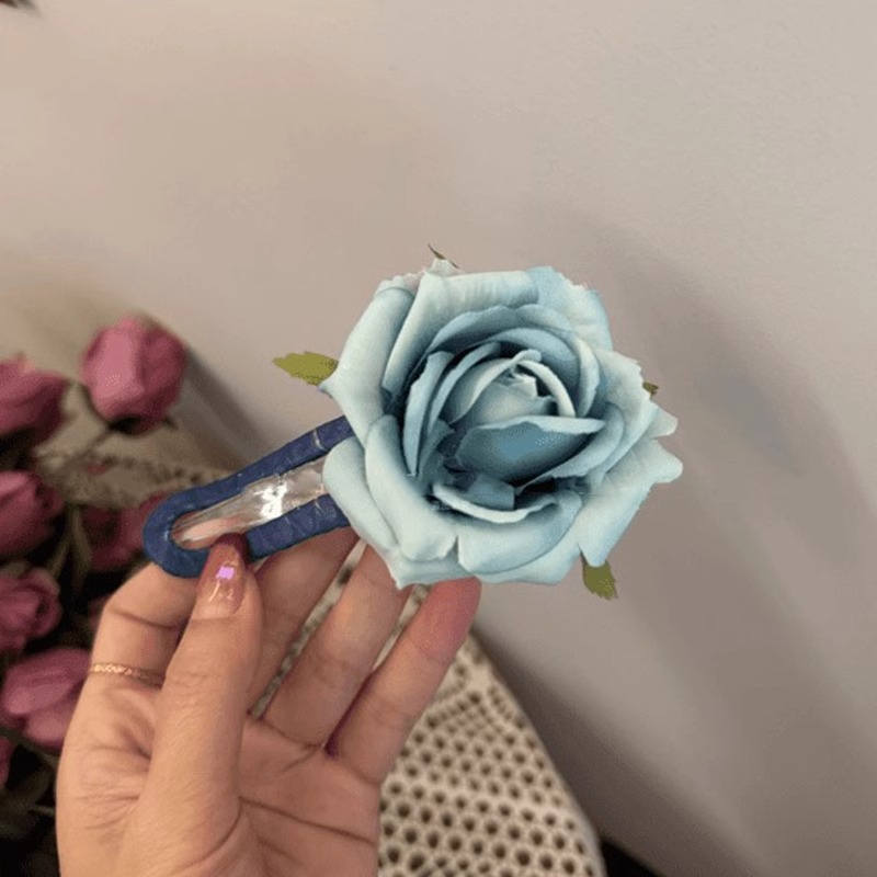 Sen Rose clip de cabello de mujer de alto nivel detrás de la cabeza de un clip de boca de pato medio clip de cabello clip de cabello tocado