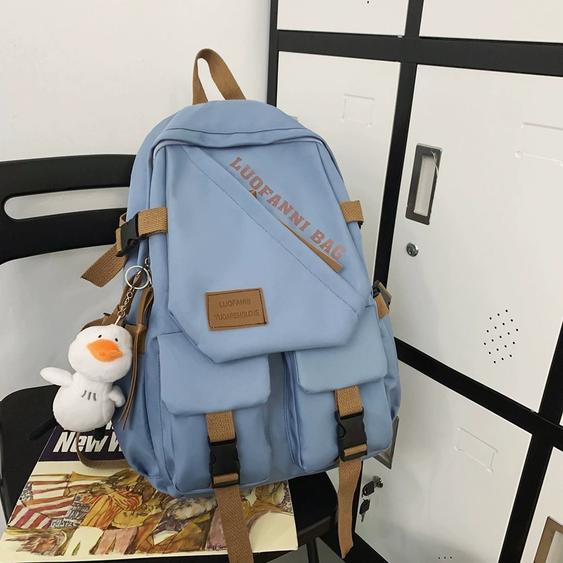 Backpack, shoulder bag, capacious Japanese universal trend school bag for leisure, Korean style