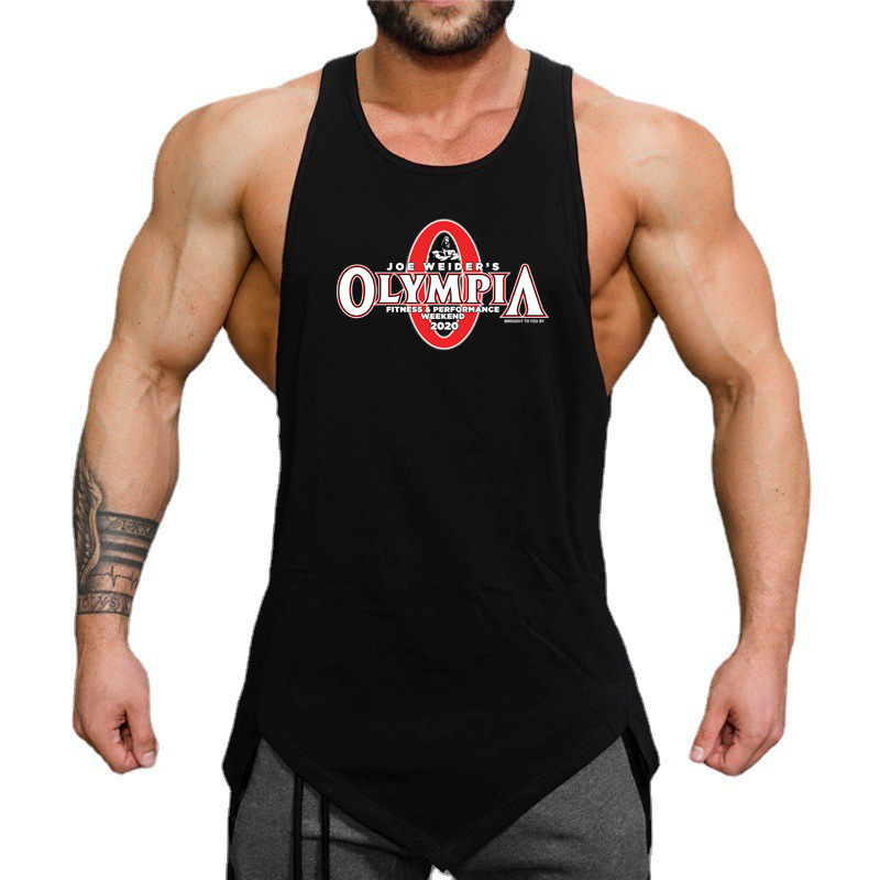 Hombres de fitness casual camiseta sin mangas culturismo entrenamiento muscular chaleco Verano de secado rápido transpirable deportes correr ropa