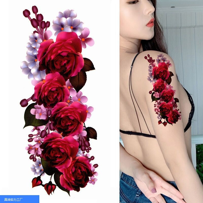 Flower Tattoo Stickers Sexy Caesarean Section Scar Cover Rose Artificial Long Waterproof Female Thigh Temptation Tattoo Stickers Flower Tattoo Stickers Sexy Caesarean Section Scar Cover Rose Artificial Long Waterproof Female Thigh Temptation Tattoo Stickers