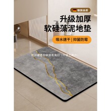 硅藻泥吸水地垫洗手间厕所地毯浴室卫生间门口卫浴专用防滑脚垫子