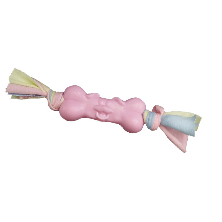 TPR tira de algodón hueso de perro molares aliviar juguetes tapados para mascotas masticar juguetes resistentes a mordeduras suministro directo de fábrica en stock