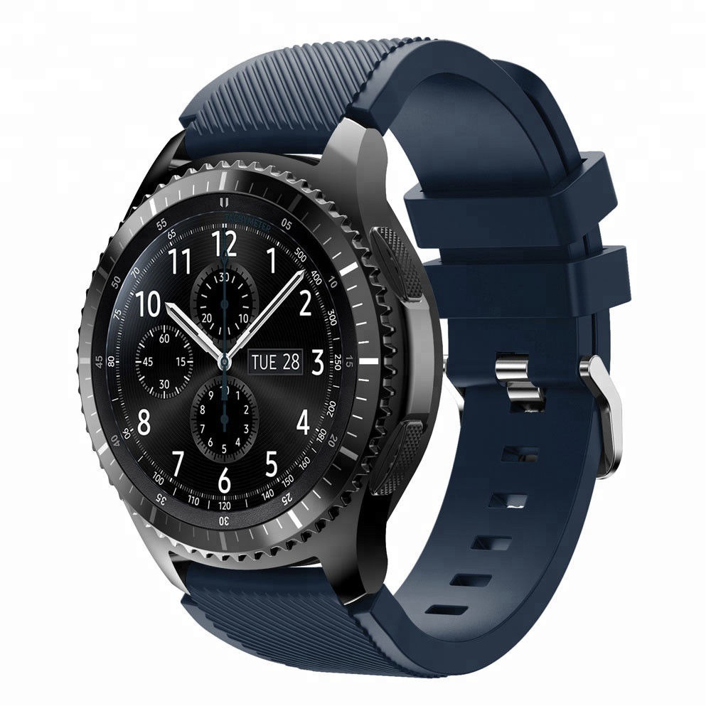 Compatible with Samsung S3 twill silicone strap 20/22mm, quick-release lugs, official same single-color silicone strap from Huawei undefined