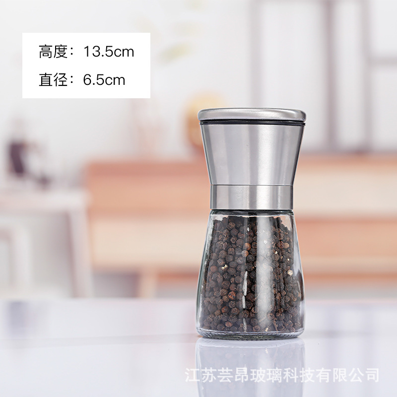 Fábrica al por mayor 304 molinillo de acero inoxidable cocina suministros pimienta molinillo de polvo amoladora manual