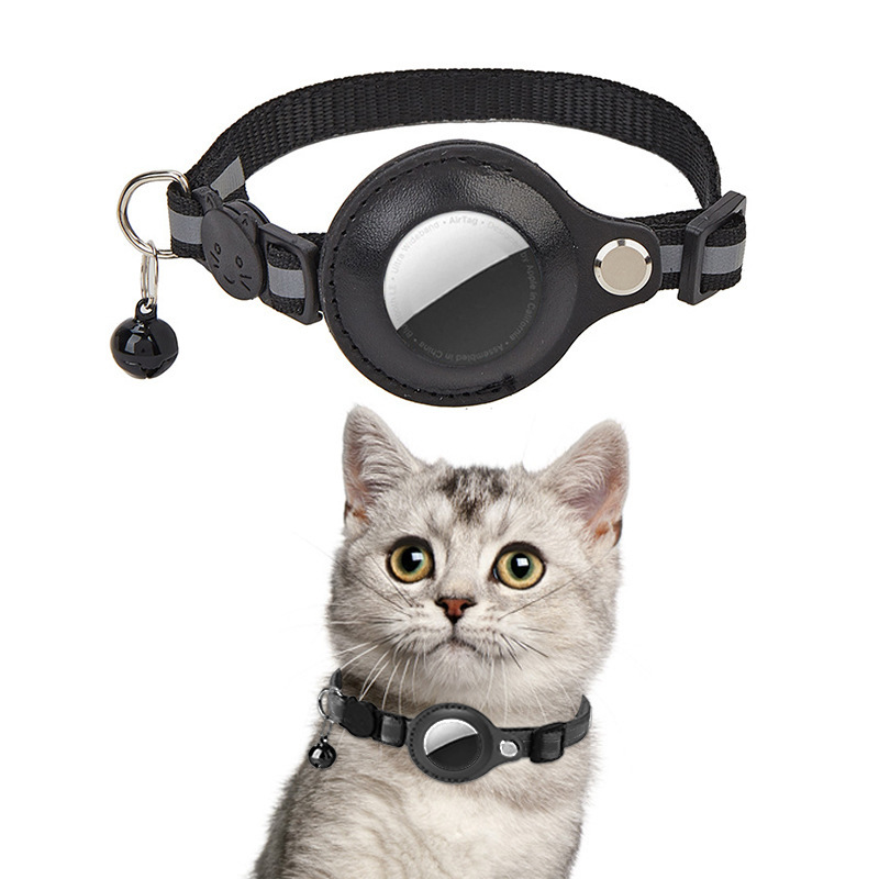 Entrega en stock 24h Airtag Cat Collar reflectante anti-pérdida Lingding Cat Apple Tracking Locator Mascotas