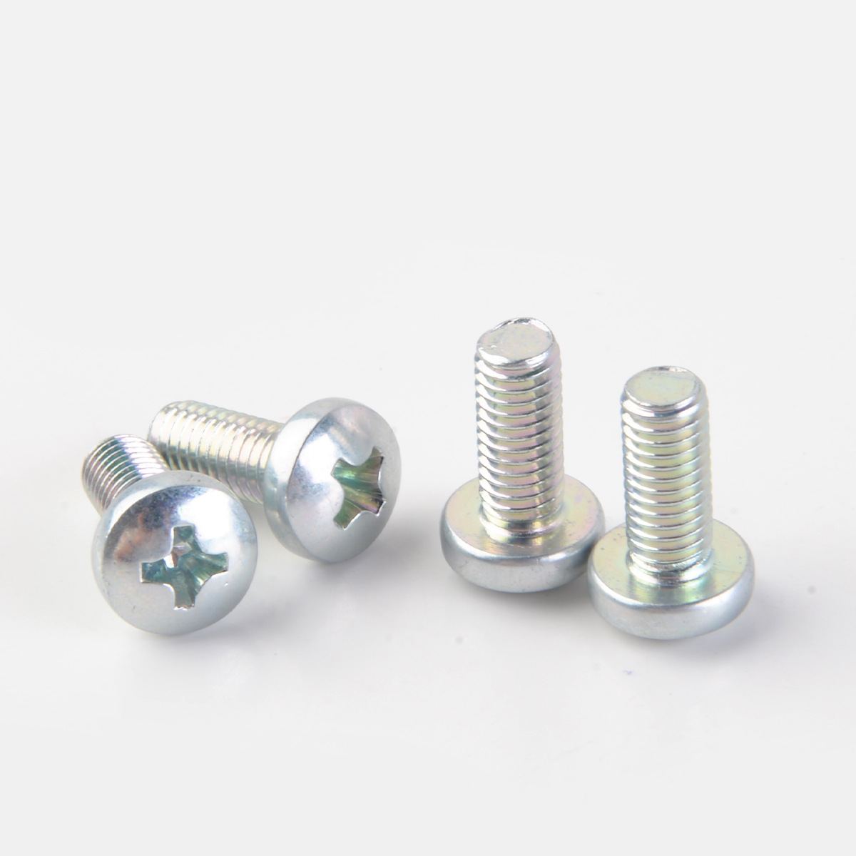 昇沪碳钢彩锌GB9074.2十字槽盘头螺钉和外锯齿锁紧垫圈组合件