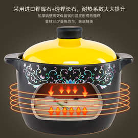 康舒砂锅炖锅耐高温煲汤陶瓷燃气灶专用大容量炖汤煲粥瓦罐汤煲