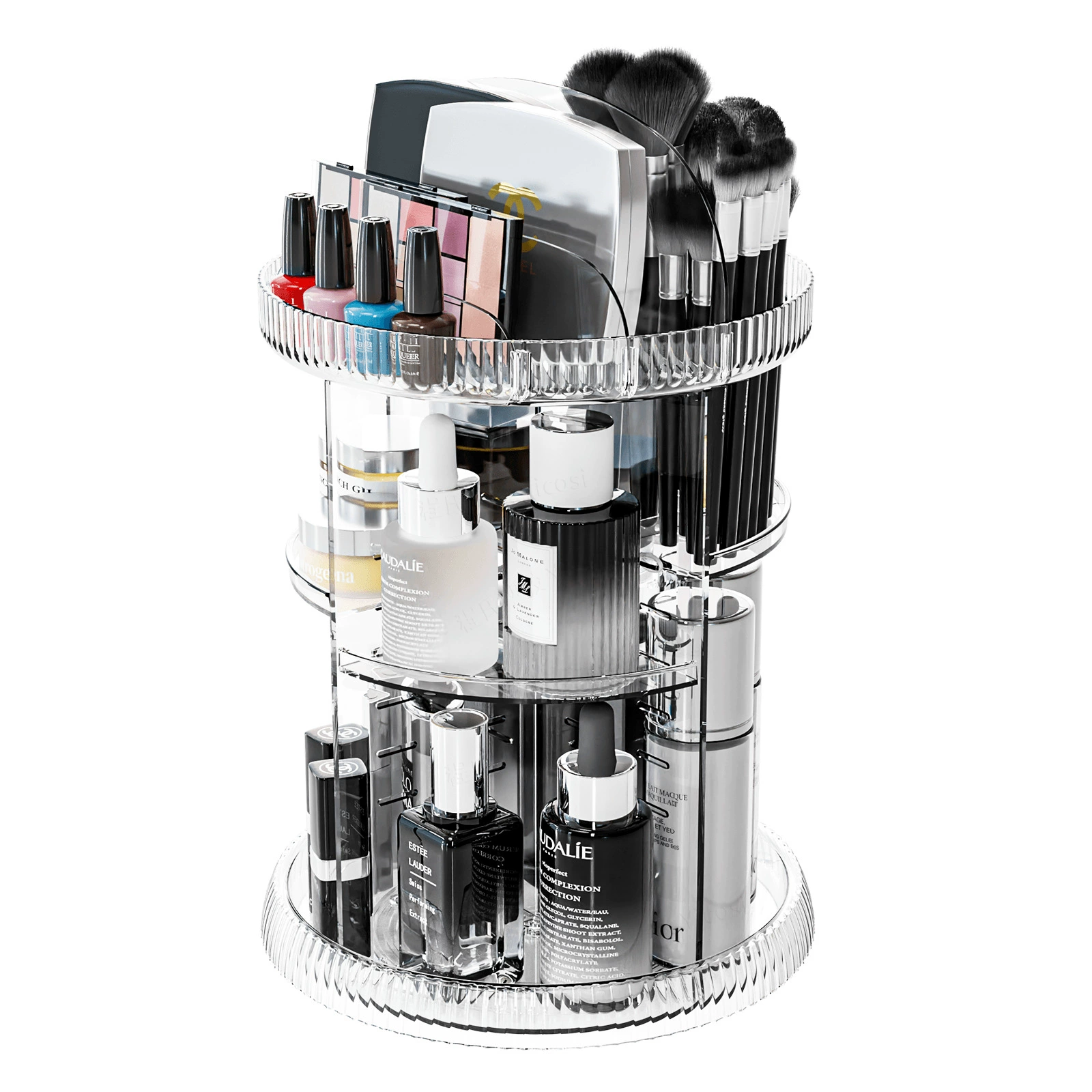 Rotating Countertop Storage Rack, Multi-Layer Cosmetic Organizer, 2–3 Tier Rotating Box
